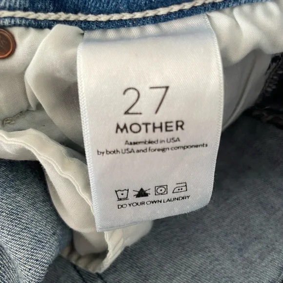 Mother Size 27 Stunner Zip Ankle Step Fray in Good Girls Do Skinny Jeans in GUC - Picture 12 of 17